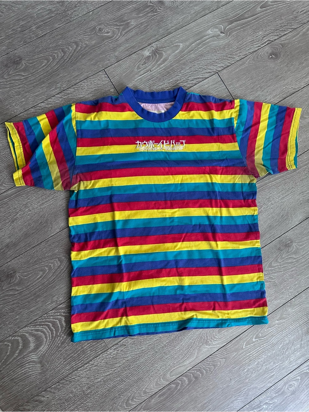 Dumbgood Cowboy Be Bop Men's Short Sleeve Stripe Tee - Multicolor